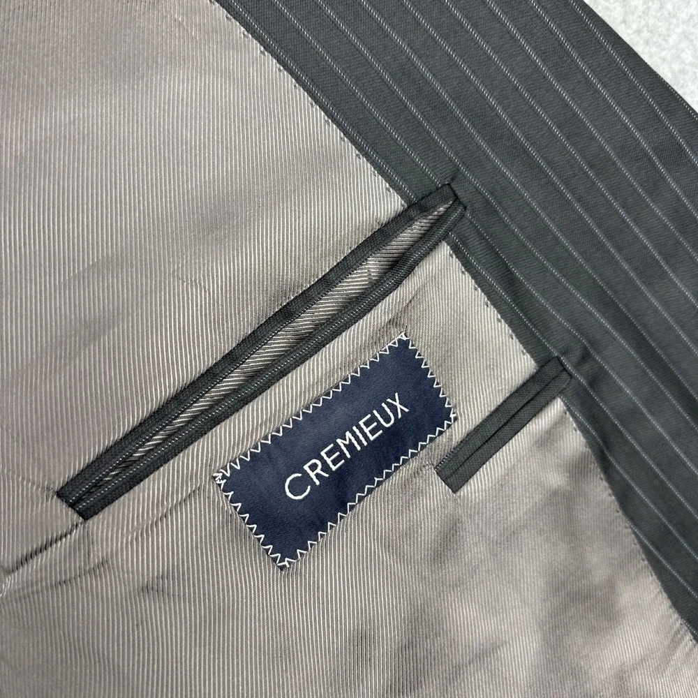 Daniel Cremieux Blazer Mens 52R Gray Loro Piana Sports Coat Jacket Pinstripe